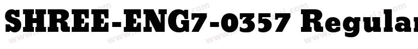 SHREE-ENG7-0357 Regular字体转换